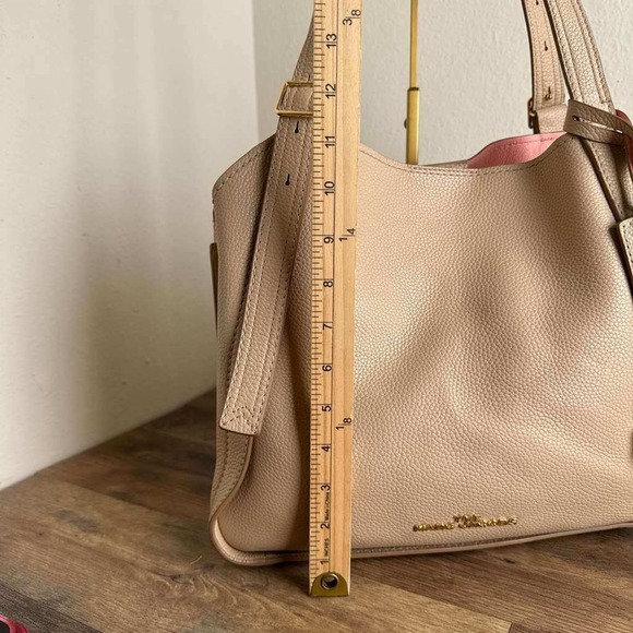 Marc Jacobs The Director Tote Shoulder Bag Leather Beige Pink - Picture 7 of 16